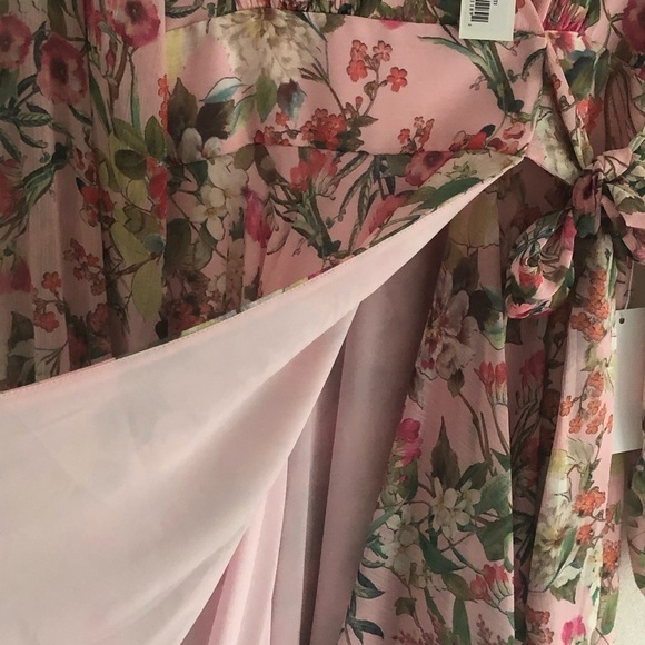 JayGodfrey Midi Dress Multicolored Floral Wrap - Picture 9 of 13